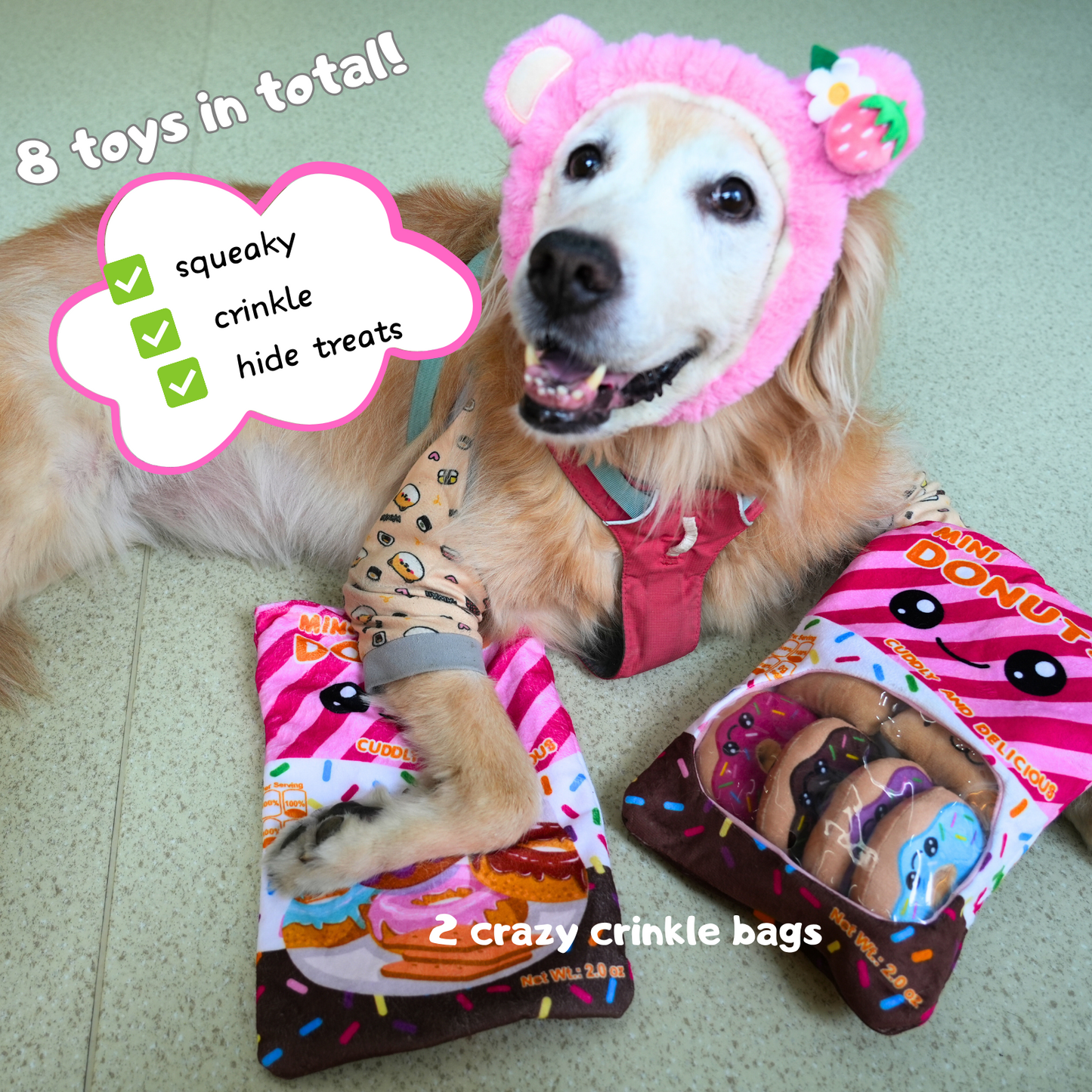 Donut Snuffle Toy | Interactive Sniffing Mat for Treat Hiding