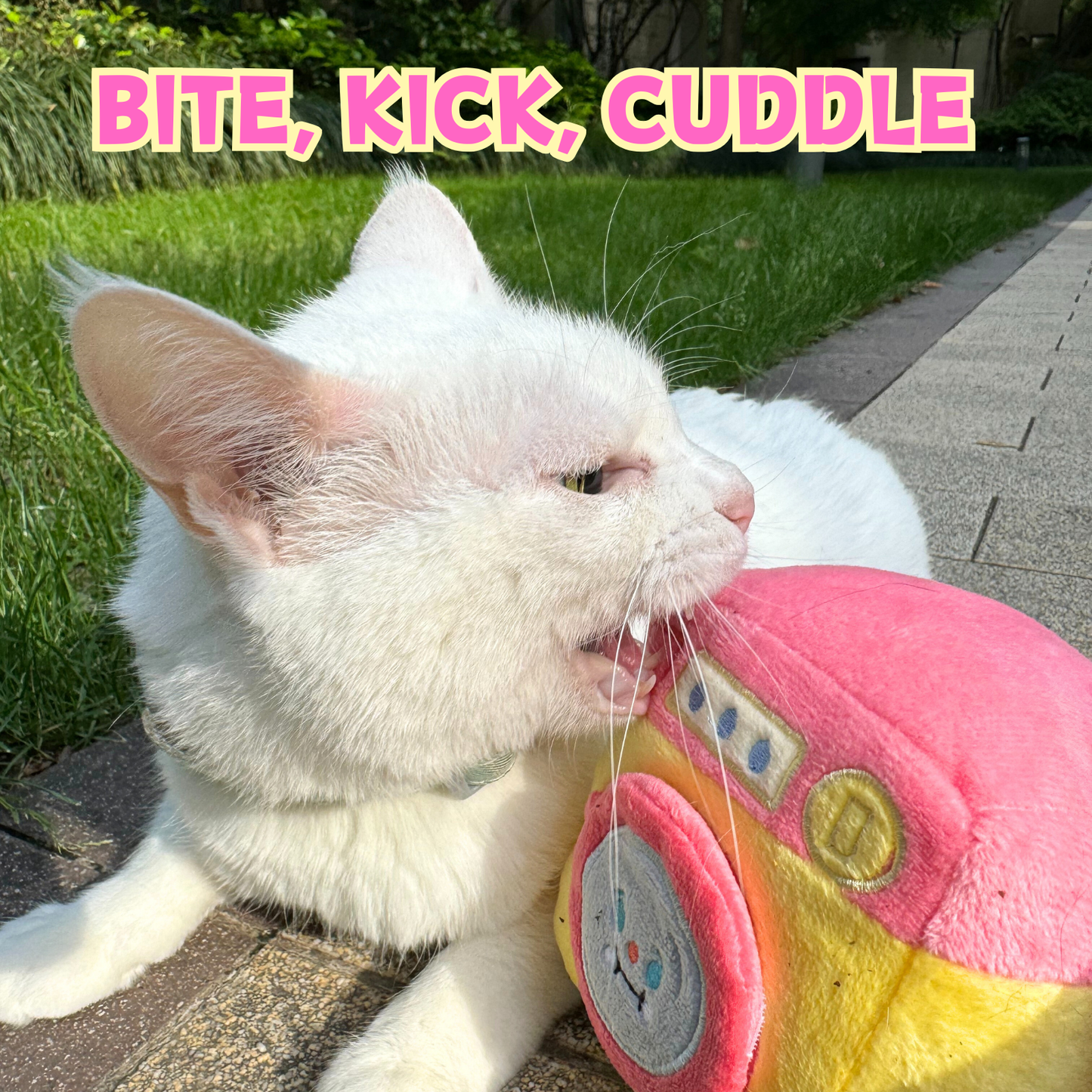 Washer-Themed Cat & Dog Toy | Plush Treat Puzzle with Catnip and Squeaky Sounds