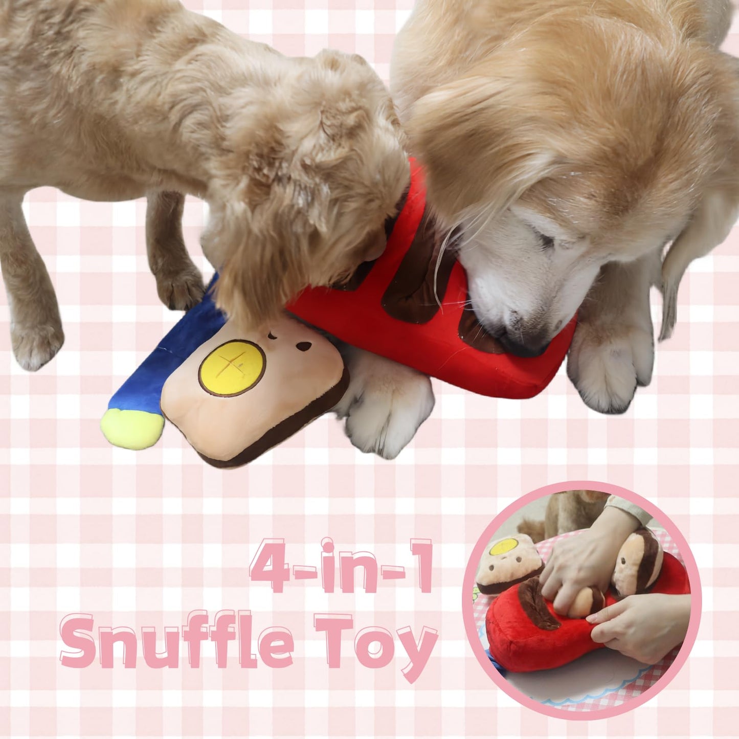 Dog Enrichment Snuffle Mat, Bread Treat Puzzle