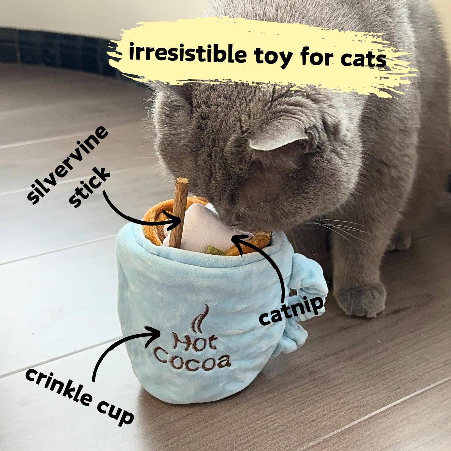 Hot Cocoa Interactive Cat Toy for Indoor Cat