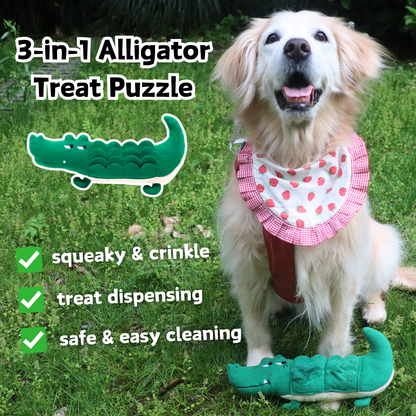 "Chompy" The Alligator Snuffle Toy