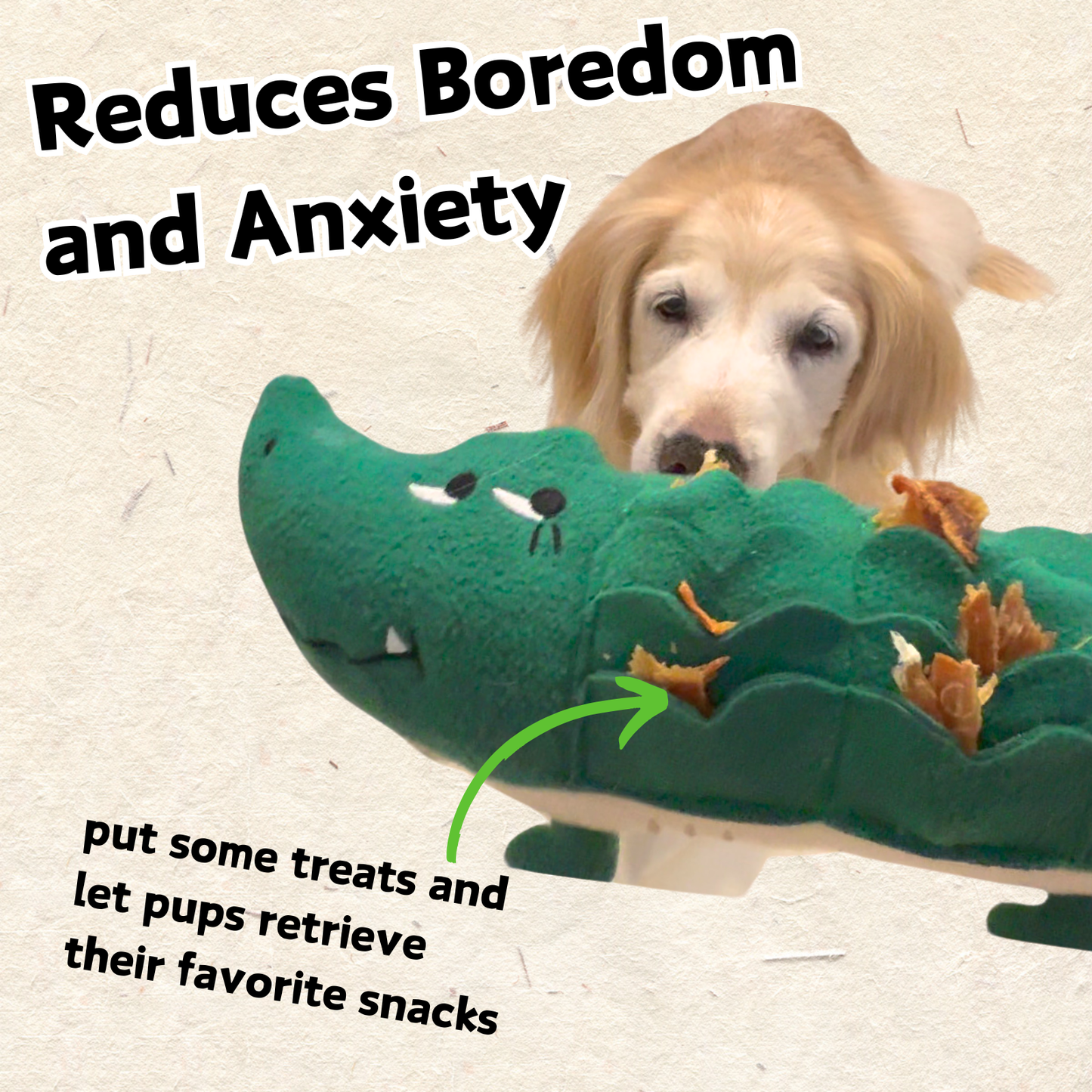"Chompy" The Alligator Snuffle Toy