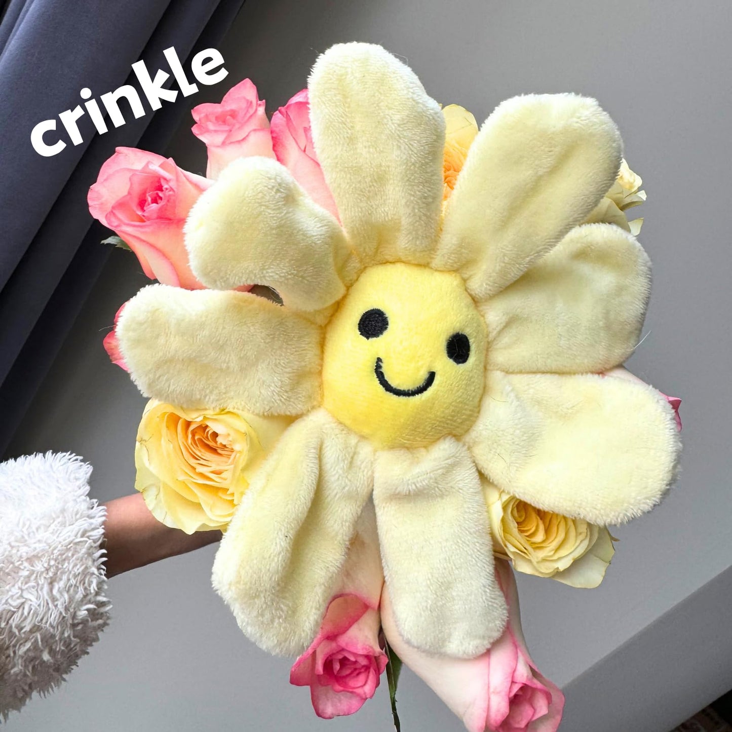Crinkle Flower Dog Rope Toy