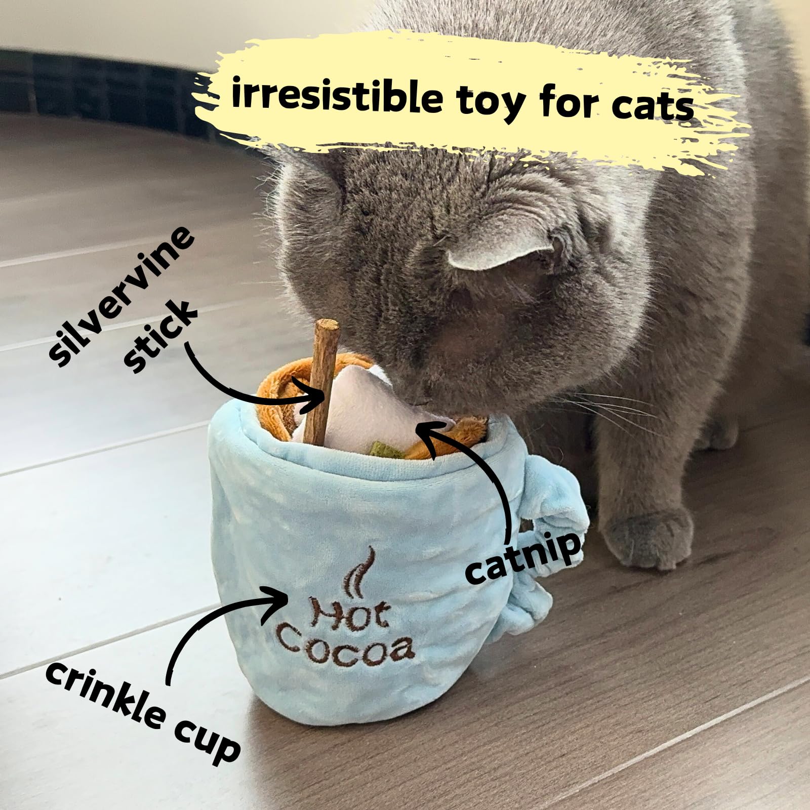 Hot Cocoa Interactive Cat Toy for Indoor Cat